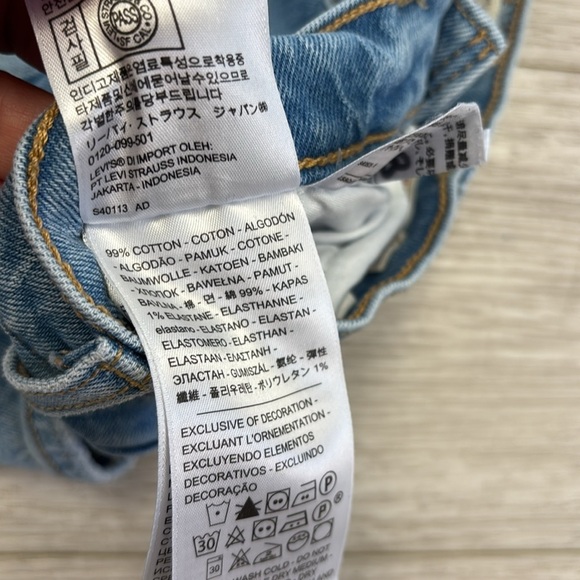 Levi’s Ribcage Straight Leg Button Fly Blue Jeans size 23 - Picture 6 of 11